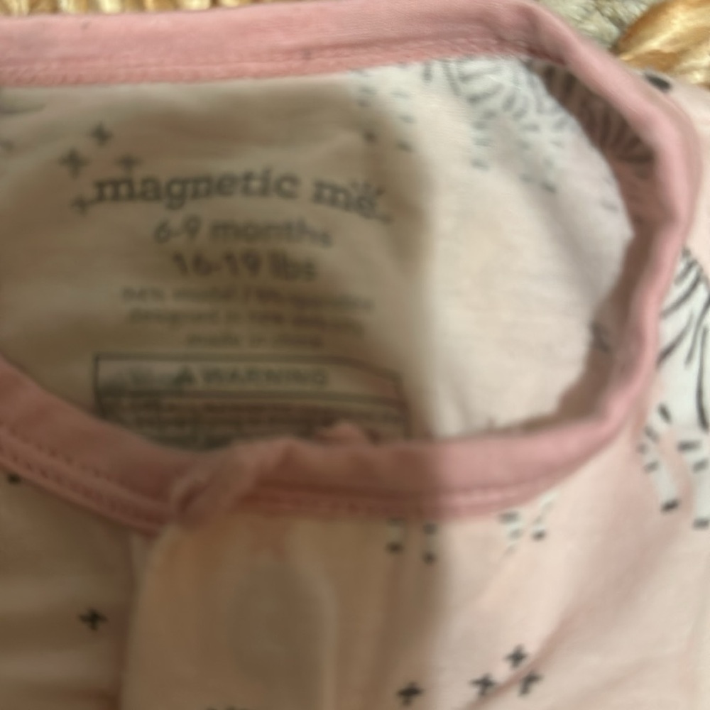 Magnetic Me Pink Zebra Kids Footie - Picture 2 of 5